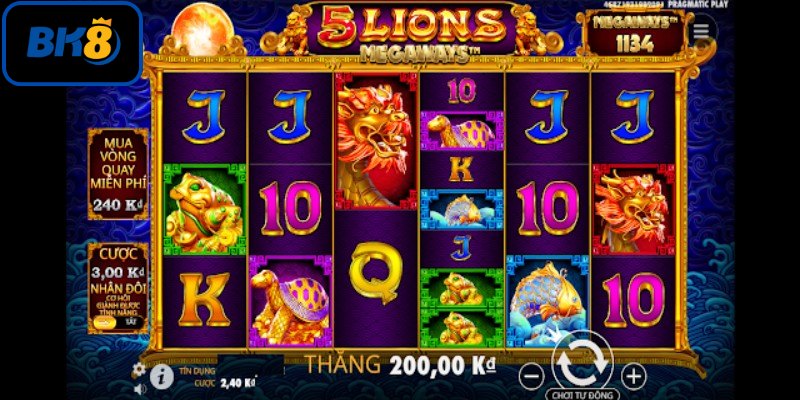 5 chú sư tử Megaways